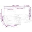 vidaXL 2-Seater Modular Solid Acacia Wood And PE Rattan Garden Sofa in Grey