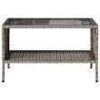 vidaXL 2-Seater PE Rattan Garden Sofa With Water-Resistant Materials in Grey