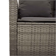 vidaXL 2-Seater PE Rattan Garden Sofa With Water-Resistant Materials in Grey