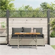 vidaXL 3-Seater PE Rattan Garden Sofa With Adjustable Feet in Light Grey