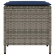 vidaXL PE Rattan And Powder-Coated Steel Garden Sofa Set in Grey And Navy Blue