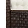 vidaXL L-Size PE Rattan Garden Sofa in Brown And Cream