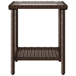 vidaXL L-Size PE Rattan Garden Sofa in Brown And Cream