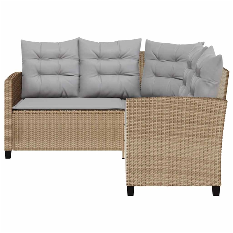 vidaXL Garden Sofa in Beige And Light Grey