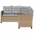 vidaXL Garden Sofa in Beige And Light Grey
