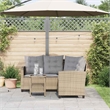 vidaXL Garden Sofa in Beige And Light Grey