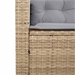 vidaXL Garden Sofa in Beige And Light Grey