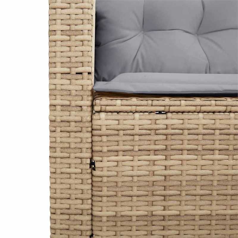 vidaXL Garden Sofa in Beige And Light Grey