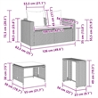 vidaXL Garden Sofa Set in Grey And Dark Grey