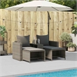 vidaXL Garden Sofa Set in Grey And Dark Grey