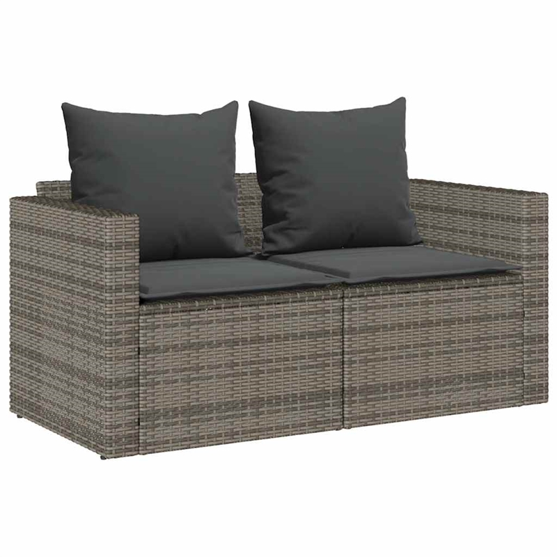 vidaXL Garden Sofa Set in Grey And Dark Grey