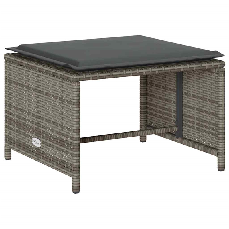 vidaXL Garden Sofa Set in Grey And Dark Grey