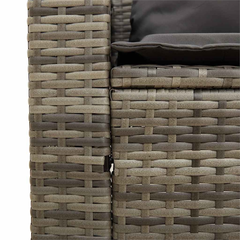 vidaXL Garden Sofa Set in Grey And Dark Grey