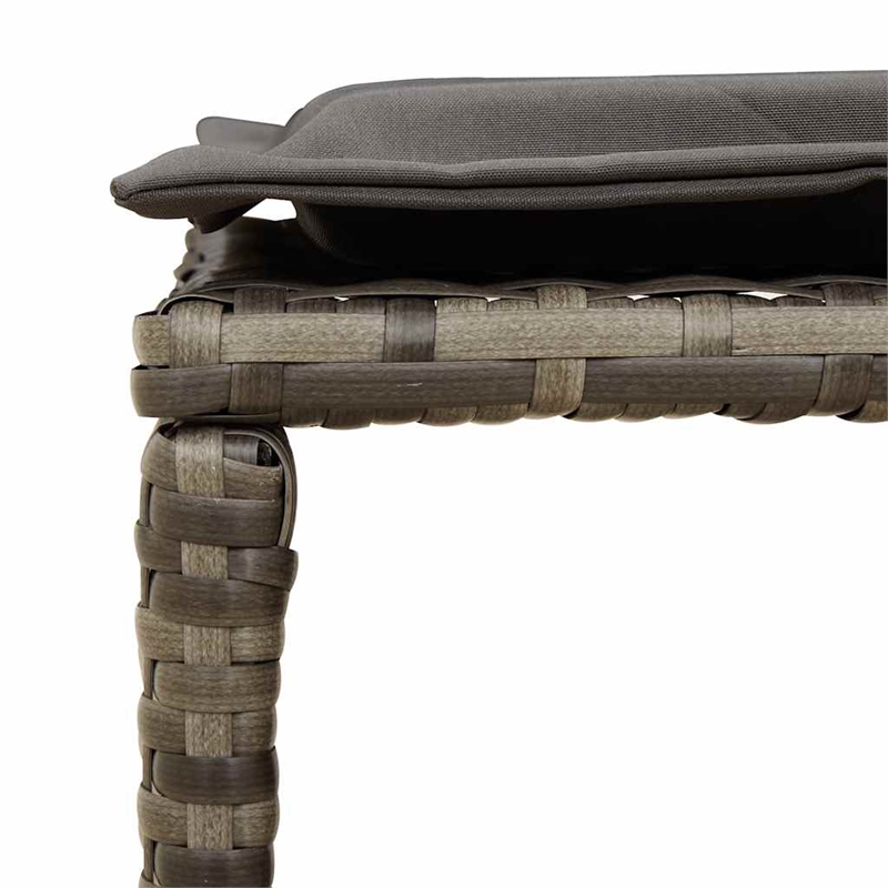 vidaXL Garden Sofa Set in Grey And Dark Grey