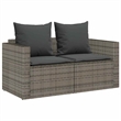 vidaXL Garden Sofa Set in Grey And Dark Grey