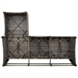 vidaXL 3-Seater PE Rattan And Powder-Coated Steel Reclining Garden Sofa in Grey