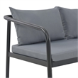 vidaXL Aluminum Sofa With Light Grey Cushions And Polyester in Dark Grey