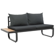vidaXL Set of 2 Medium Modular Aluminum Sofa Set in Anthracite