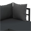 vidaXL Set of 2 Medium Modular Aluminum Sofa Set in Anthracite