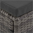vidaXL Large Poly Rattan And Powder-Coated Steel Sofa Set in Grey