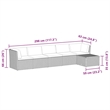 vidaXL Standard Poly Rattan And Powder-Coated Steel Sofa Set in Black