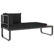 vidaXL Patio Sofa in Dark Grey And Brown
