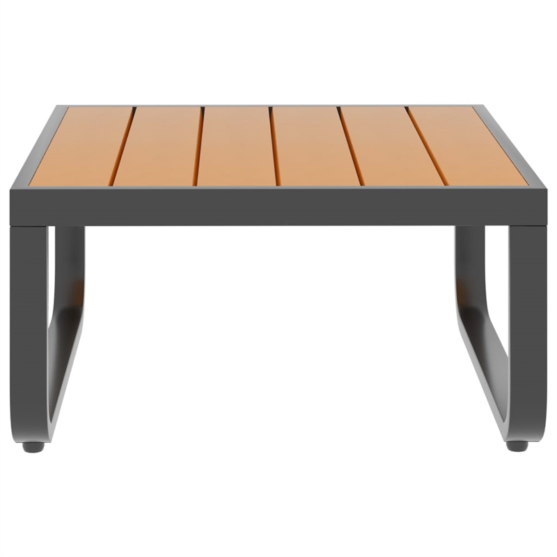 vidaXL Patio Sofa in Dark Grey And Brown