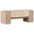 vidaXL Solid Pine Wood Planter Bench in Natural Wood