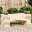 vidaXL Solid Pine Wood Planter Bench in Natural Wood