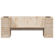 vidaXL Solid Pine Wood Planter Bench in Natural Wood