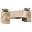 vidaXL Solid Pine Wood Planter Bench in Natural Wood