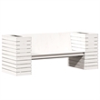 vidaXL Medium Solid Pine Wood Planter Bench in White