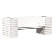 vidaXL Medium Solid Pine Wood Planter Bench in White
