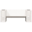 vidaXL Medium Solid Pine Wood Planter Bench in White