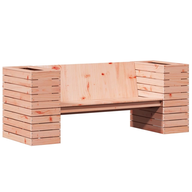 vidaXL Solid Douglas Wood Planter Bench in Natural Wood