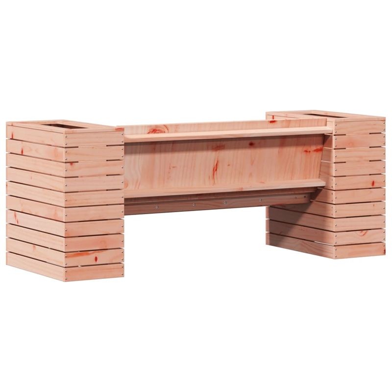 vidaXL Solid Douglas Wood Planter Bench in Natural Wood