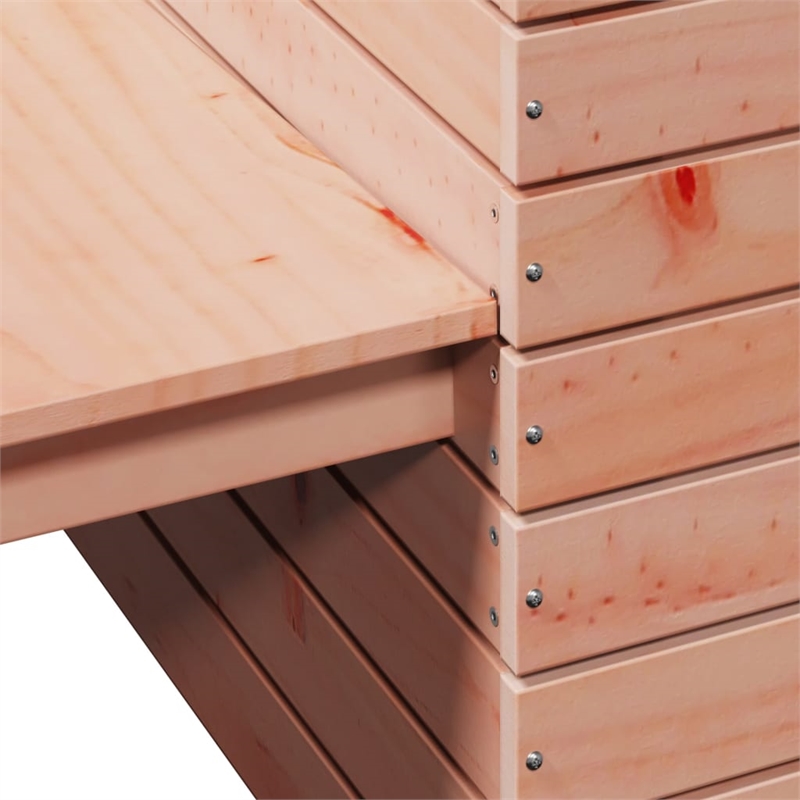 vidaXL Solid Douglas Wood Planter Bench in Natural Wood