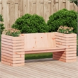 vidaXL Solid Douglas Wood Planter Bench in Natural Wood