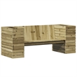vidaXL Impregnated Pine Wood Planter Bench in Brown
