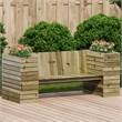 vidaXL Impregnated Pine Wood Planter Bench in Brown