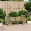 vidaXL Impregnated Pine Wood Planter Bench in Brown