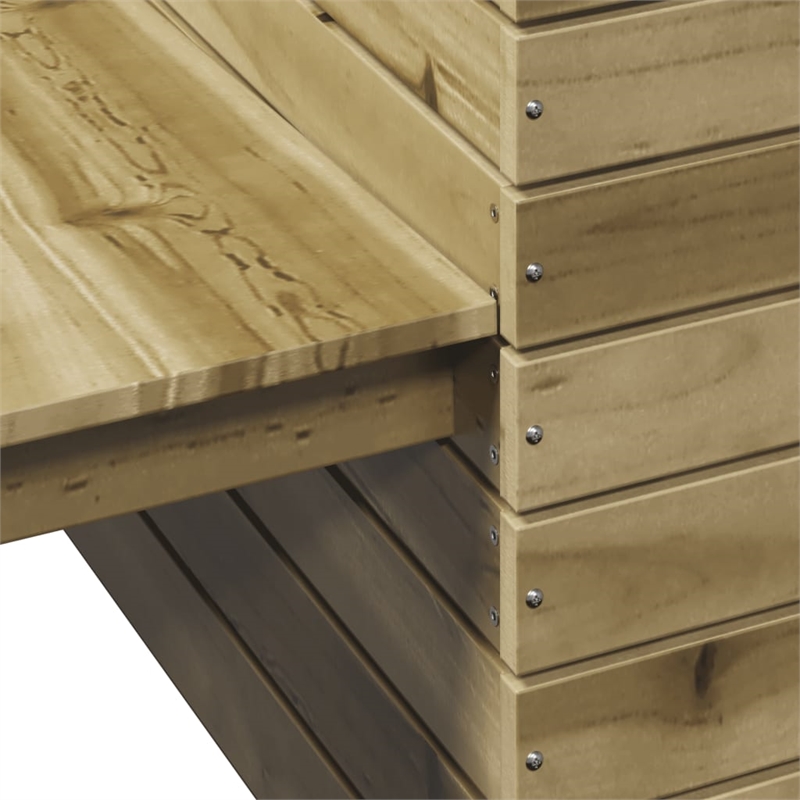 vidaXL Impregnated Pine Wood Planter Bench in Brown