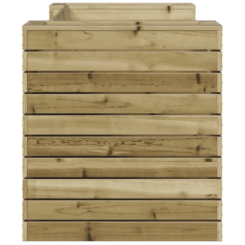 vidaXL Impregnated Pine Wood Planter Bench in Brown