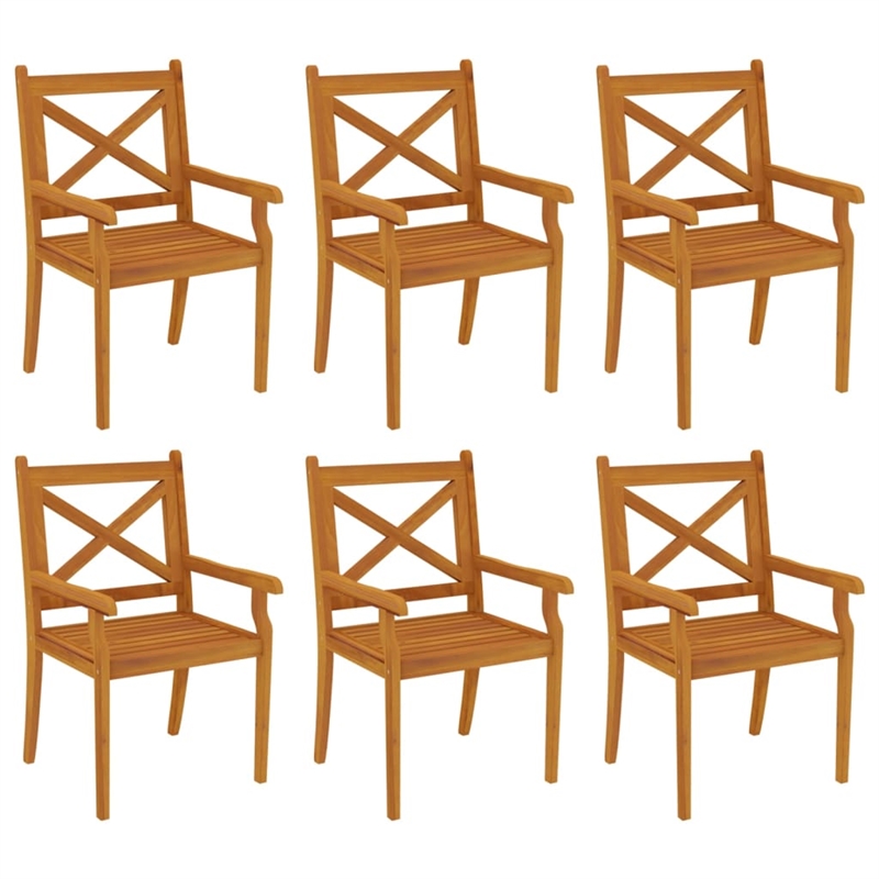 vidaXL Solid Acacia Wood Large Garden Dining Set in Brown