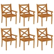 vidaXL Solid Acacia Wood Large Garden Dining Set in Brown