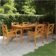 vidaXL Solid Acacia Wood Large Durable Garden Dining Set Natural Wood