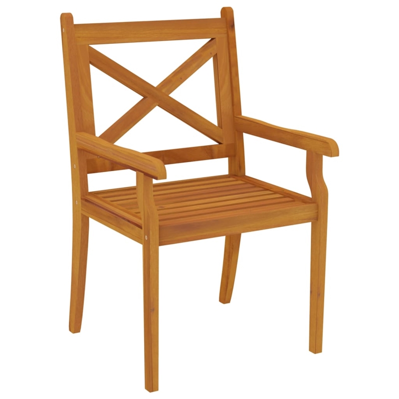 vidaXL Solid Acacia Wood With An Oiled Finish Garden Dining Set in Brown
