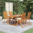 vidaXL Solid Acacia Wood Large Expandable Garden Dining Set Natural Wood