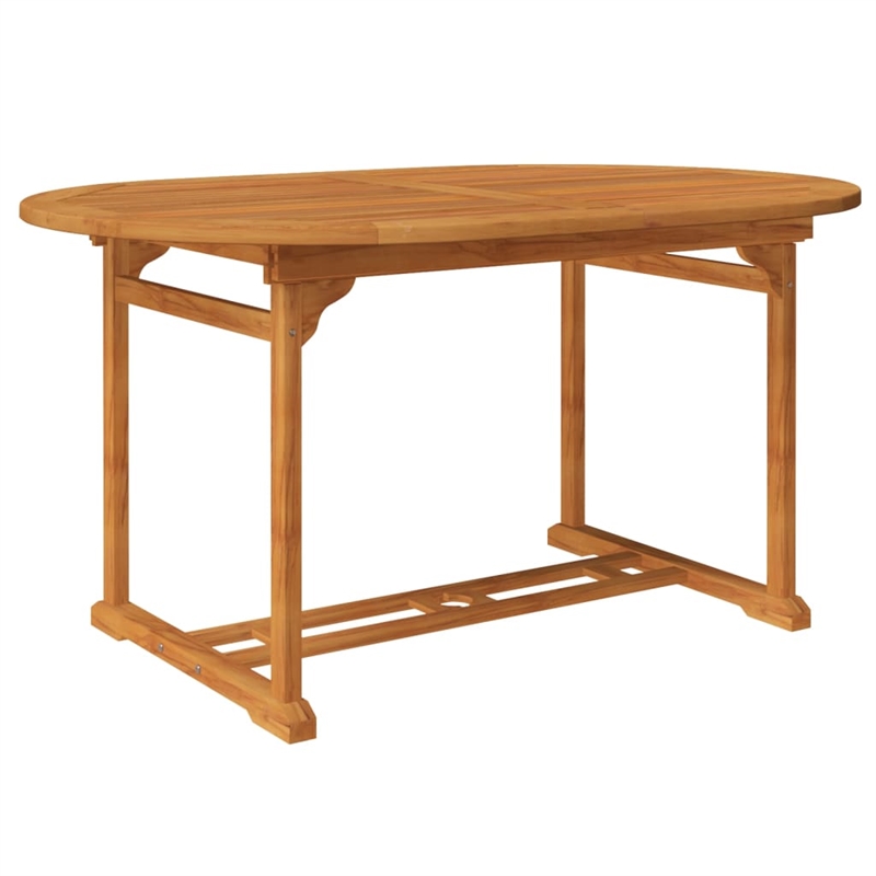 vidaXL Solid Acacia Wood Large Expandable Garden Dining Set Natural Wood