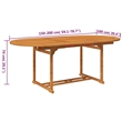 vidaXL Solid Acacia Wood Large Expandable Garden Dining Set Natural Wood